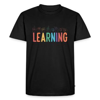 American Sign Language ASL Teacher - Men's Premium Organic T-Shirt - black - Front - Nico (187cm)