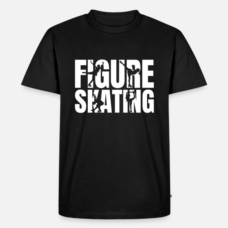 Eiskunstlauf Eiskunstlauf - Männer Premium Bio T-Shirt - Schwarz