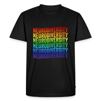 Sensibilisation à l'autisme Célébrer la - T-shirt Premium bio Homme - noir - Devant - Nico (187cm)