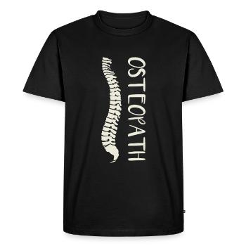 Docteur en médecine ostéopathique DO Ostéopathie - T-shirt Premium bio Homme - noir - Devant - Nico (187cm)