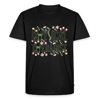 Physiothérapeute - T-shirt Premium bio Homme - noir - Devant - Nico (187cm)