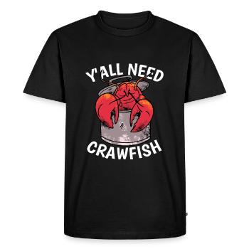 Crawfish Boil Crew Y'all Need Crawfish (en - T-shirt Premium bio Homme - noir - Devant - Nico (187cm)