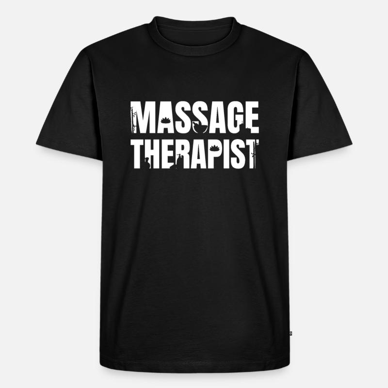 Massagetherapie Massagetherapeutin - Männer Premium Bio T-Shirt - Schwarz