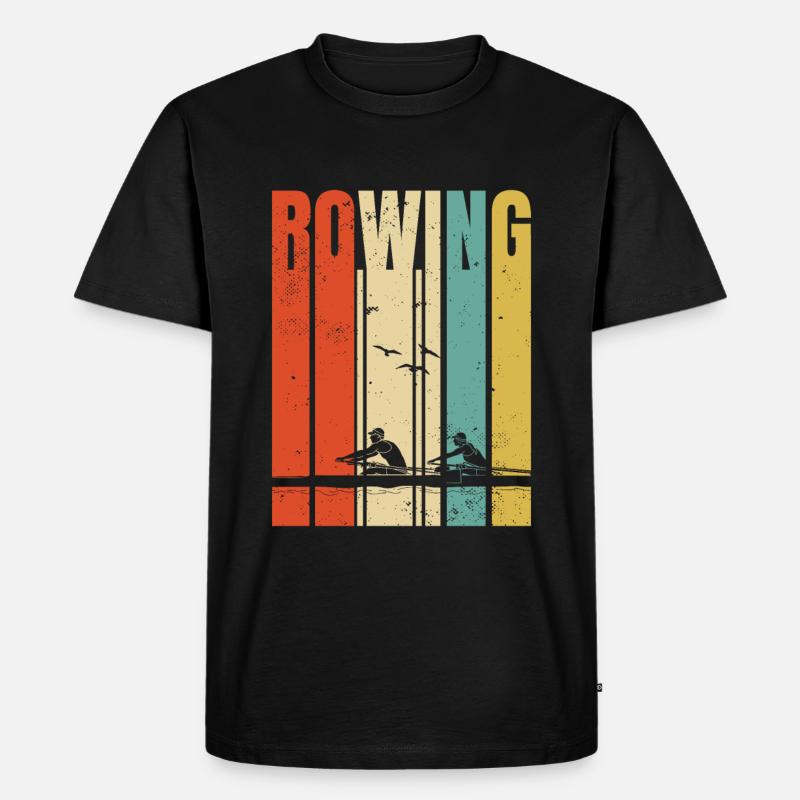 Rudern Mannschaft Ruderer - Männer Premium Bio T-Shirt - Schwarz