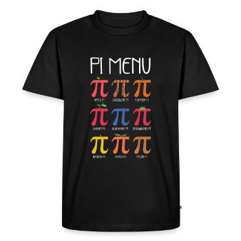 Pi Pie Menu Pi Math Teacher Pi Day - T-shirt Premium bio Homme - noir - Devant - Nico (187cm)