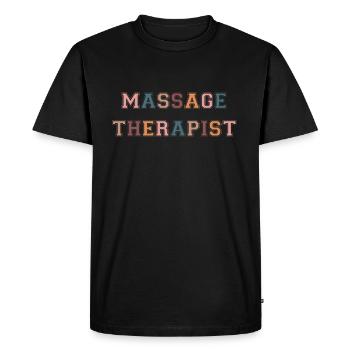 Massothérapie Massothérapeute - T-shirt Premium bio Homme - noir - Devant - Nico (187cm)