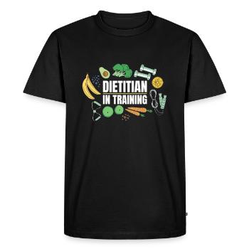 Nutritionnistes Diététiciens professionnels RD - T-shirt Premium bio Homme - noir - Devant - Nico (187cm)