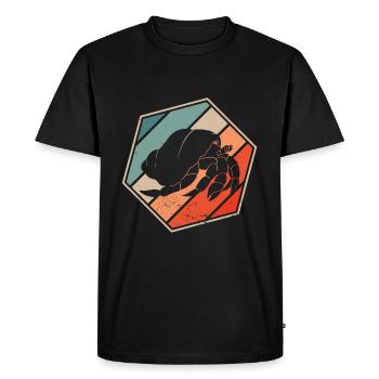 Hermit Crab - Men's Premium Organic T-Shirt - black - Front - Nico (187cm)