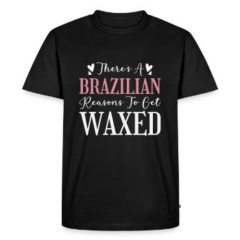 Esthetician Brazilian Waxing - Men's Premium Organic T-Shirt - black - Front - Nico (187cm)