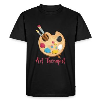 Art Therapist Creative Therapeutic - Men's Premium Organic T-Shirt - black - Front - Nico (187cm)