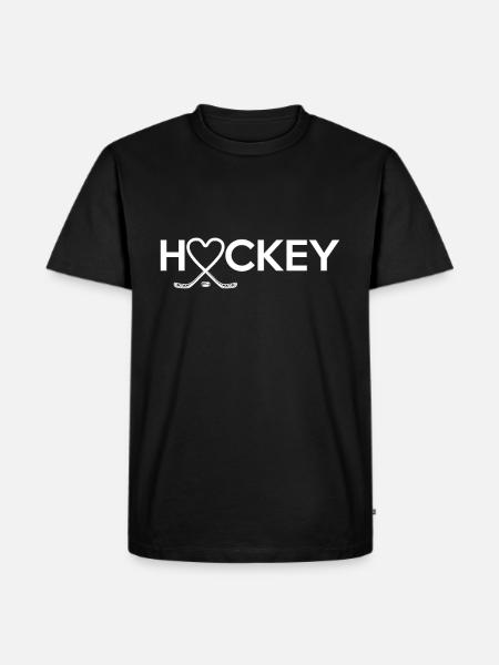 Eishockey - Männer Premium Bio T-Shirt - Schwarz