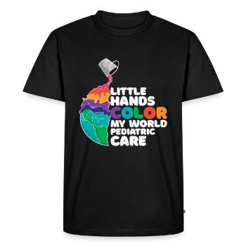 Infirmière en soins pédiatriques - T-shirt Premium bio Homme - noir - Devant - Nico (187cm)