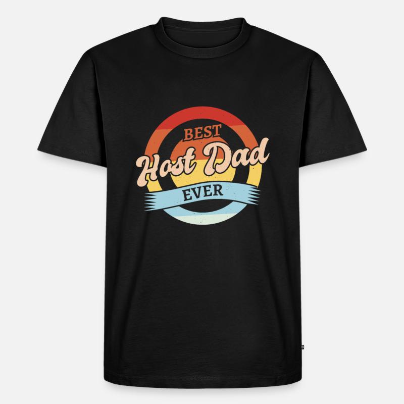 Host Parents Host Dad - Männer Premium Bio T-Shirt - Schwarz