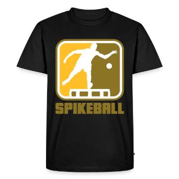 Colors can be changed | Roundnet Spike Ball Spikeball - Men's Premium Organic T-Shirt - black - Front - Nico (187cm)