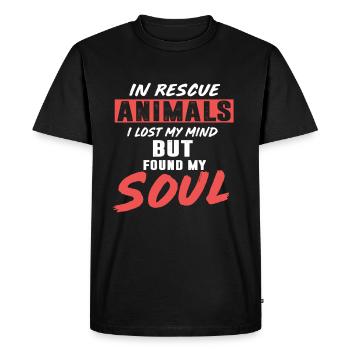 militants des droits des animaux - T-shirt Premium bio Homme - noir - Devant - Nico (187cm)