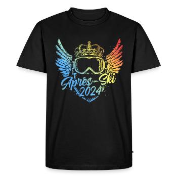 Après-ski 2024 Coloré - T-shirt Premium bio Homme - noir - Devant - Nico (187cm)