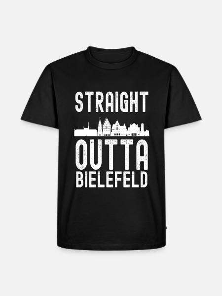Bielefeld - Männer Premium Bio T-Shirt - Schwarz