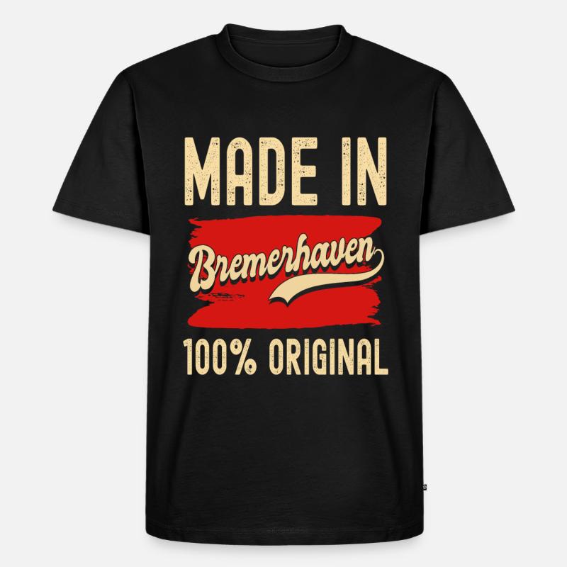 Bremenerhaven - Männer Premium Bio T-Shirt - Schwarz