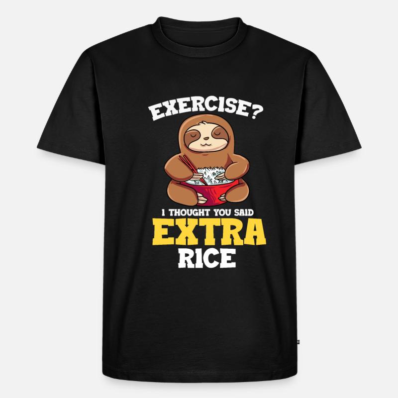 Faultier - Männer Premium Bio T-Shirt - Schwarz