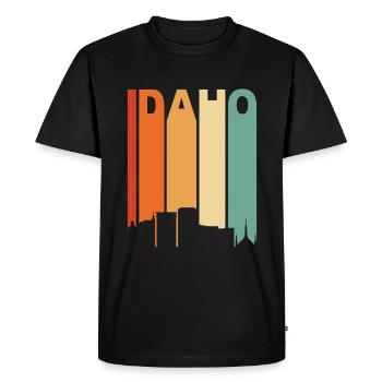 Idaho - T-shirt Premium bio Homme - noir - Devant - Nico (187cm)