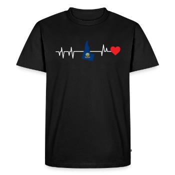 Idaho - T-shirt Premium bio Homme - noir - Devant - Nico (187cm)