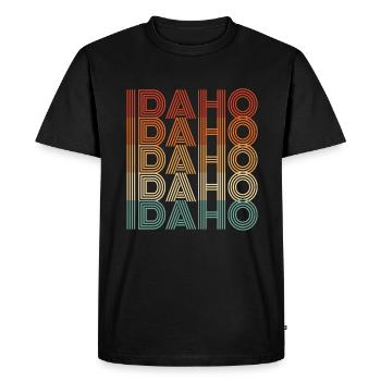 Idaho - T-shirt Premium bio Homme - noir - Devant - Nico (187cm)