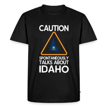 Idaho - T-shirt Premium bio Homme - noir - Devant - Nico (187cm)