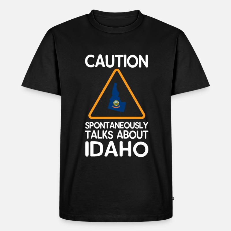 Idaho - Männer Premium Bio T-Shirt - Schwarz