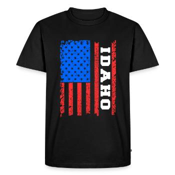 Idaho - T-shirt Premium bio Homme - noir - Devant - Nico (187cm)