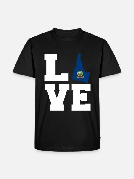Idaho - Männer Premium Bio T-Shirt - Schwarz