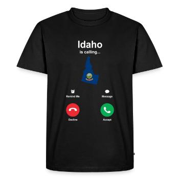 Idaho - T-shirt Premium bio Homme - noir - Devant - Nico (187cm)