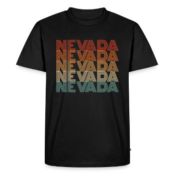 Nevada - Men's Premium Organic T-Shirt - black - Front - Nico (187cm)