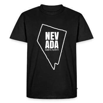 Nevada - Men's Premium Organic T-Shirt - black - Front - Nico (187cm)