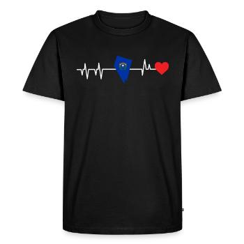 Nevada - Men's Premium Organic T-Shirt - black - Front - Nico (187cm)