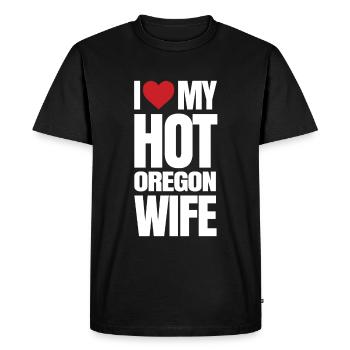 Oregon - T-shirt Premium bio Homme - noir - Devant - Nico (187cm)