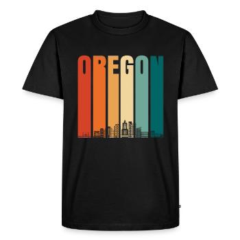 Oregon - T-shirt Premium bio Homme - noir - Devant - Nico (187cm)