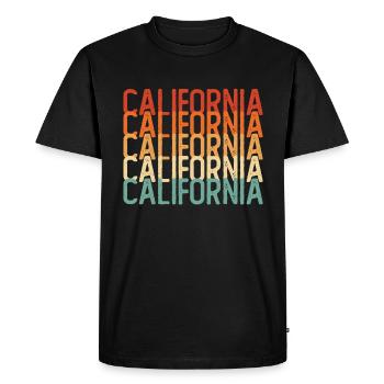 Californie - T-shirt Premium bio Homme - noir - Devant - Nico (187cm)