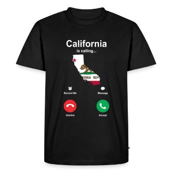 Californie - T-shirt Premium bio Homme - noir - Devant - Nico (187cm)