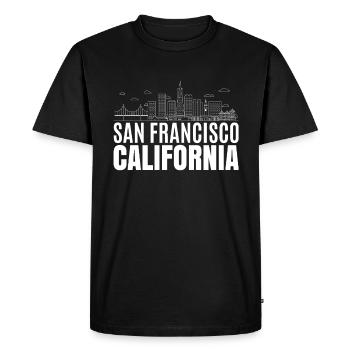 Californie - T-shirt Premium bio Homme - noir - Devant - Nico (187cm)