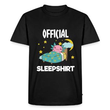 Beau cadeau Axolotl de couchage - T-shirt Premium bio Homme - noir - Devant - Nico (187cm)