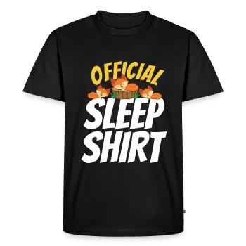 Nice sleeping Fox gift - Men's Premium Organic T-Shirt - black - Front - Nico (187cm)
