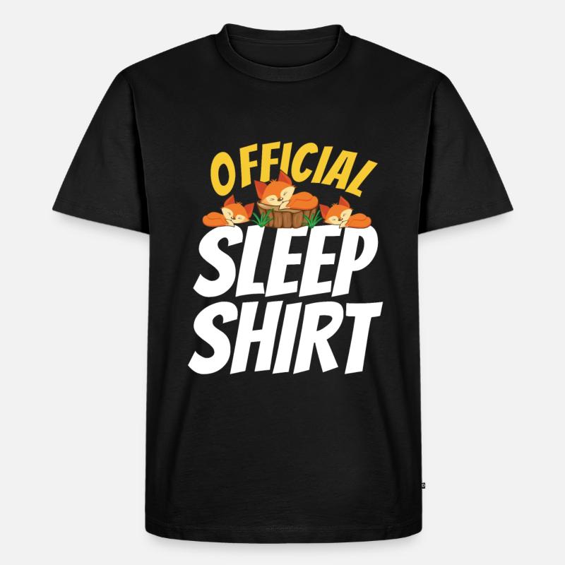 Nice sleeping Fox gift - Men's Premium Organic T-Shirt - black