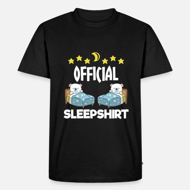 Schlafendes Eisbär geschenk - Männer Premium Bio T-Shirt - Schwarz