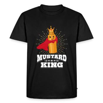 Cadeau Mustard King - T-shirt Premium bio Homme - noir - Devant - Nico (187cm)