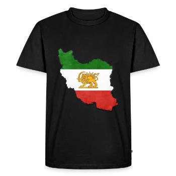 Lustige Iran Flagge Reise - Männer Premium Bio T-Shirt - Schwarz - Vorne - Nico (187cm)