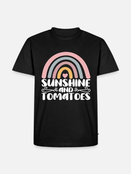 Tomate - Männer Premium Bio T-Shirt - Schwarz