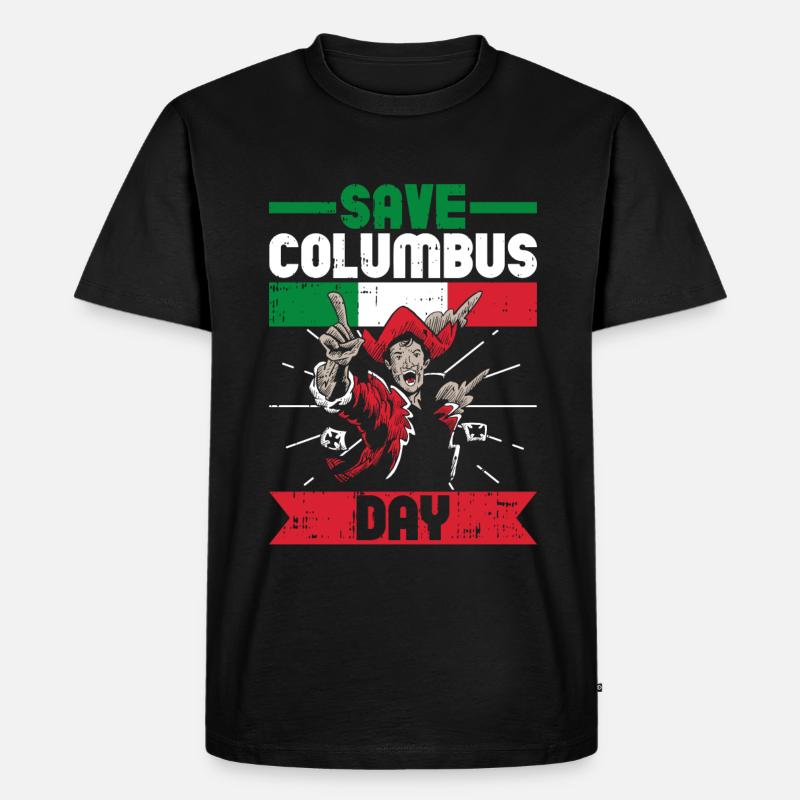 Christopher Columbus - Männer Premium Bio T-Shirt - Schwarz