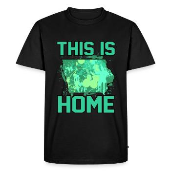 Accueil Iowa Cadeau - T-shirt Premium bio Homme - noir - Devant - Nico (187cm)