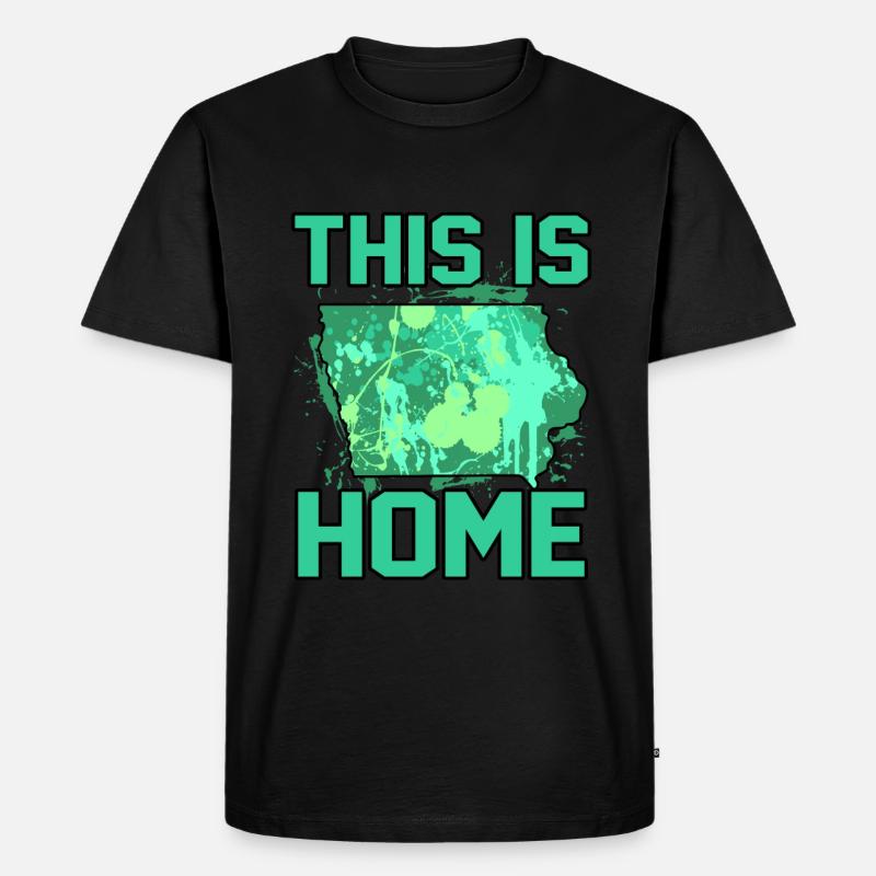 Startseite Iowa Geschenk - Männer Premium Bio T-Shirt - Schwarz