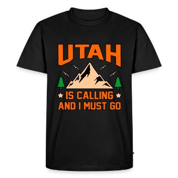Utah Travels Cadeau - T-shirt Premium bio Homme - noir - Devant - Nico (187cm)